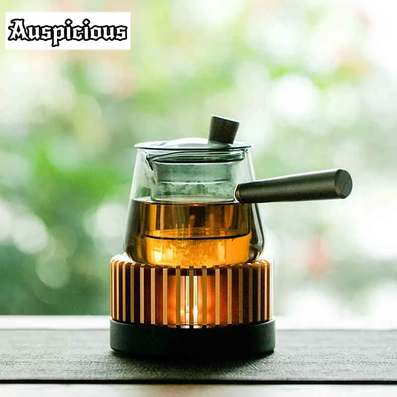 

Tea Warmer Aluminium Alloy Tea Warmer Stove Flower Tea Pot Candle Cooking Tea Stove Heating Furnace Hotel Restaurant Heater Pot