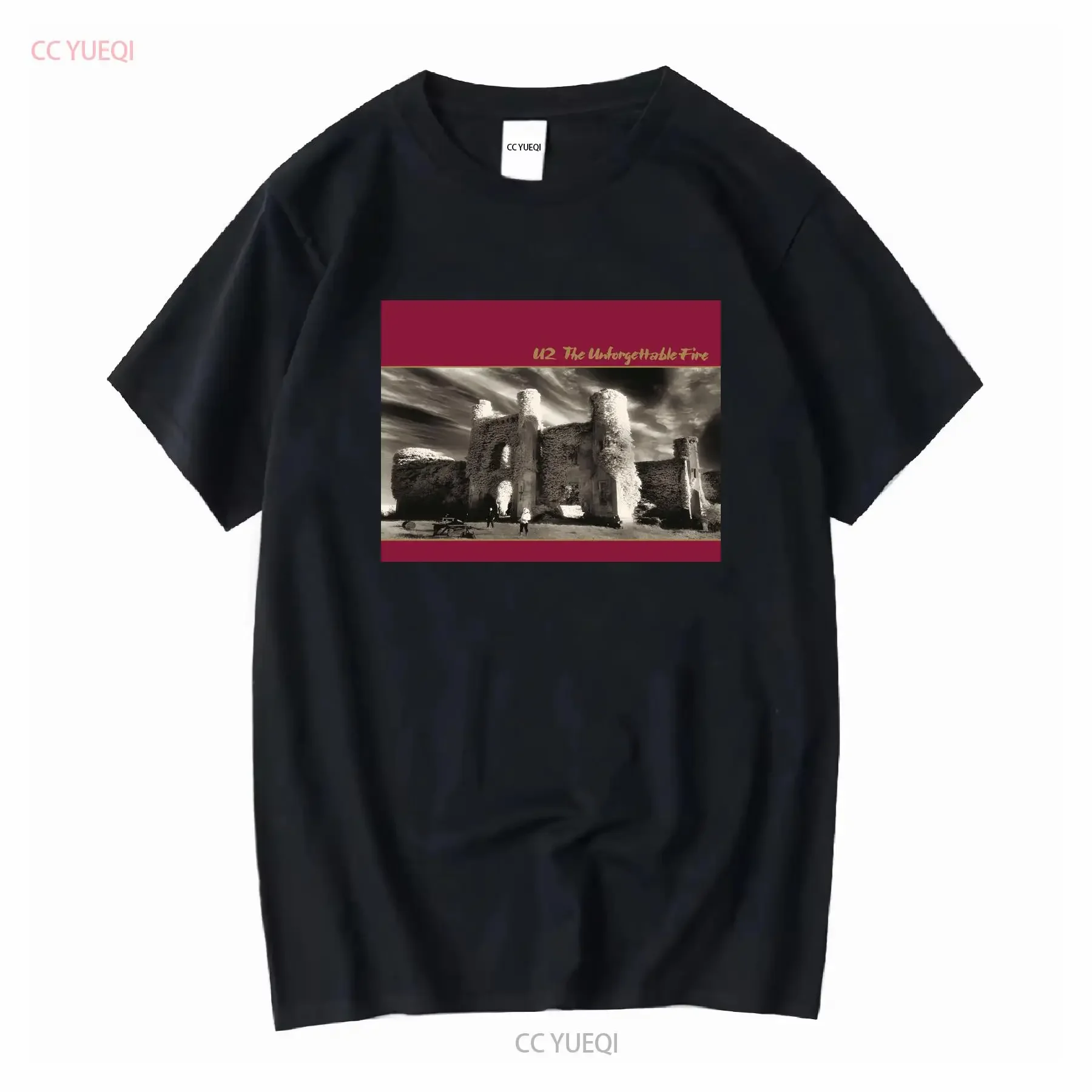 U2 T SHIRT o fogo inesquecível capa de cd de vinil PEQUENO MÉDIO GRANDE XL mangas compridas ou curtas vintage Lavado moda gráfica