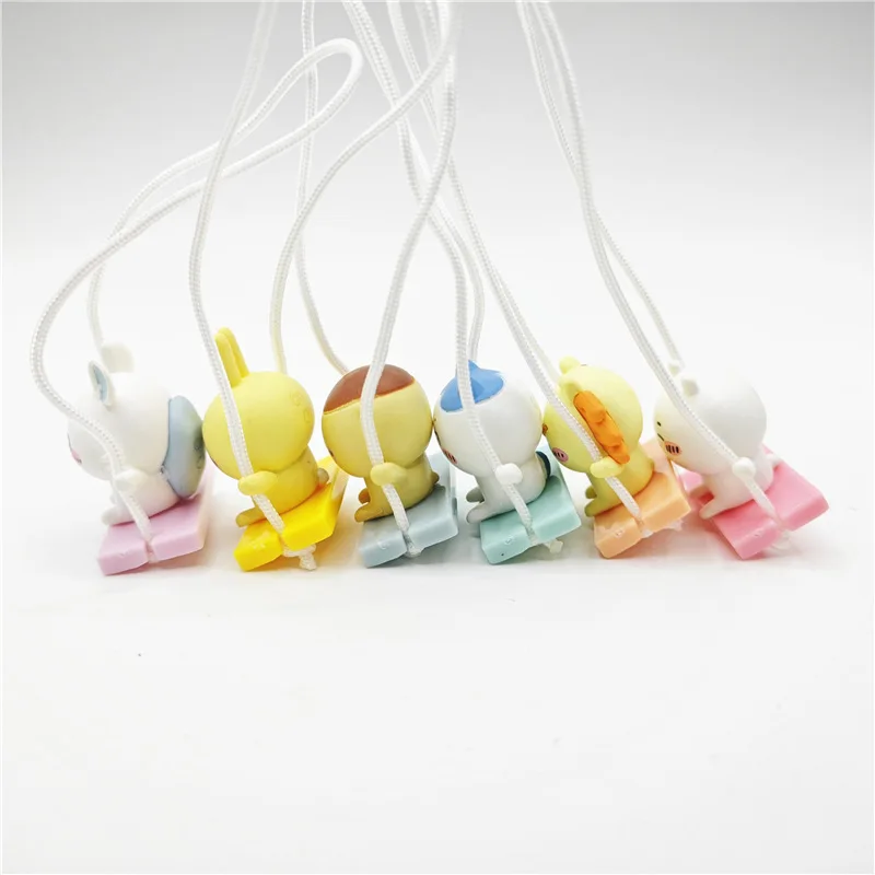 1pc random color Mushroom Self-Mocks Bear Blind Box Collectible Figurine with Swing