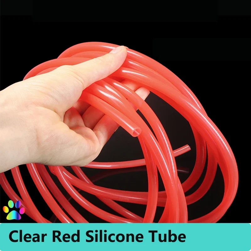 

1/5/10M Clear Red Silicone Rubber Hose Food Grade 3x5mm 4x6mm 5x7mm 6x8mm 10x14mm Nontoxic Watering Aquarium Tube Pipe