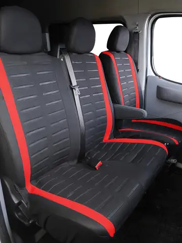 Universal 3D Stripe Seat Covers Fits Most Vans Trucks 2+1 Seat Covers for Single Driver and Passenger Seat Cover