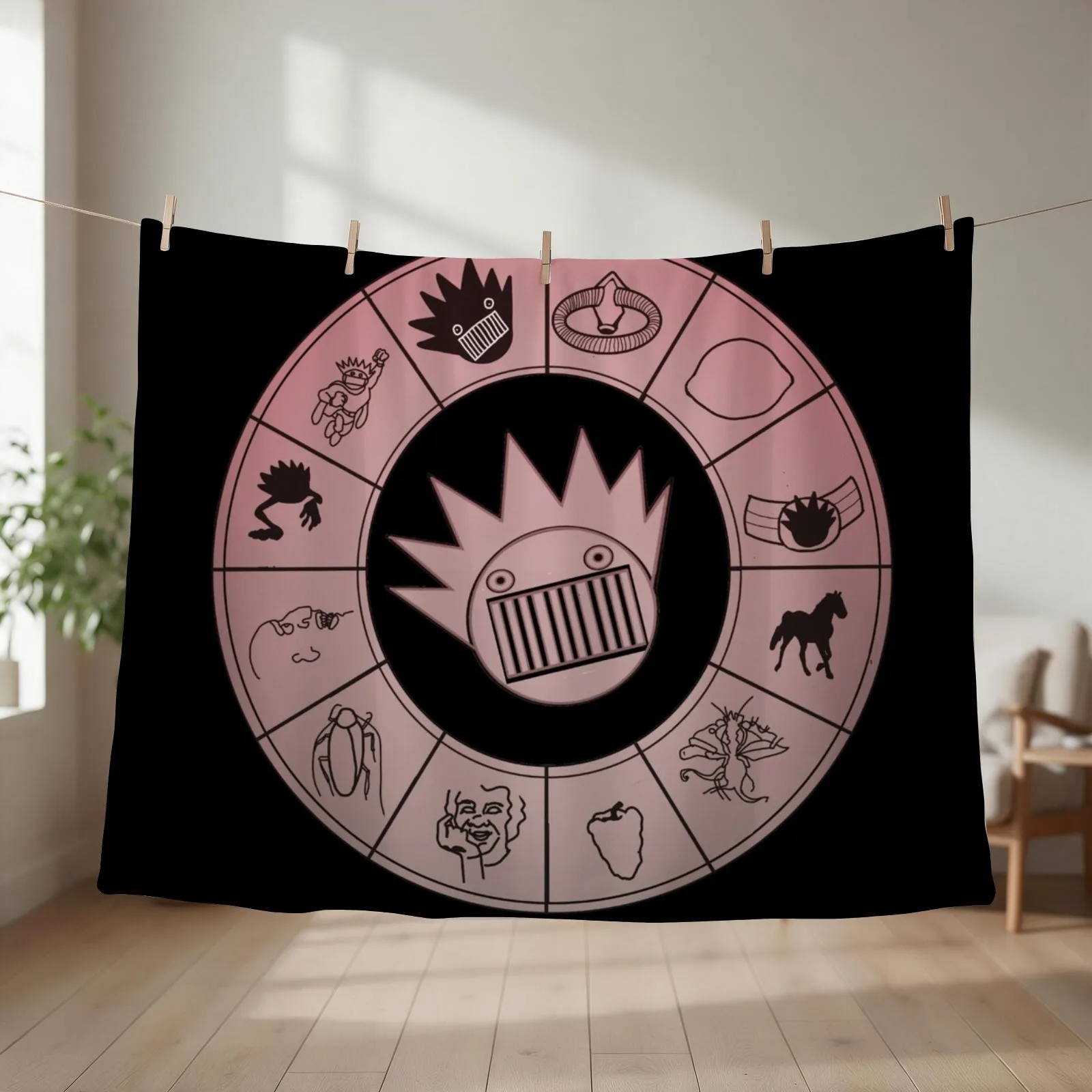 Boognish Rising Throw Blanket couch cozy soft plush fuzzy picnic outdoor blanket