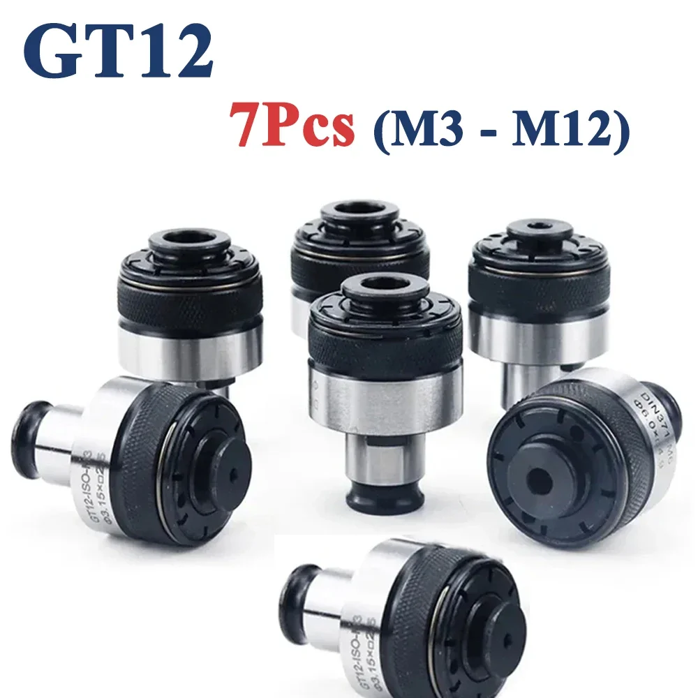 

ZCD GT12 Set M2 M3 M4 M5 M6 M8 M10 M12 Tapping Chuck Torque Overload Protection Flexible Jacket Tapping Quick Change Suit GT12