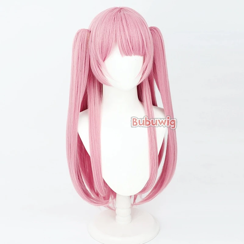 Bubuwig cabelo sintético rosemi lovelock perucas cosplay virtual youtuber rosemi lovelock 75cm longo rosa rabo de cavalo peruca resistente ao calor