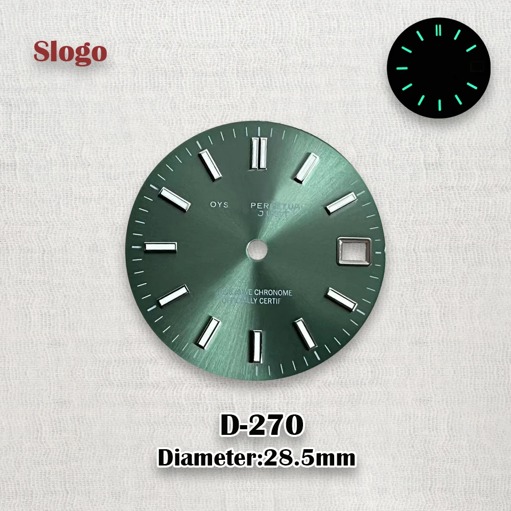 S Logo NH35 Dial sunray Dial 28.5mm Day Just Mod Dial Suitable For NH35/NH36 Movement Fit 3/3.8 o'clock Crown Watch Accessories