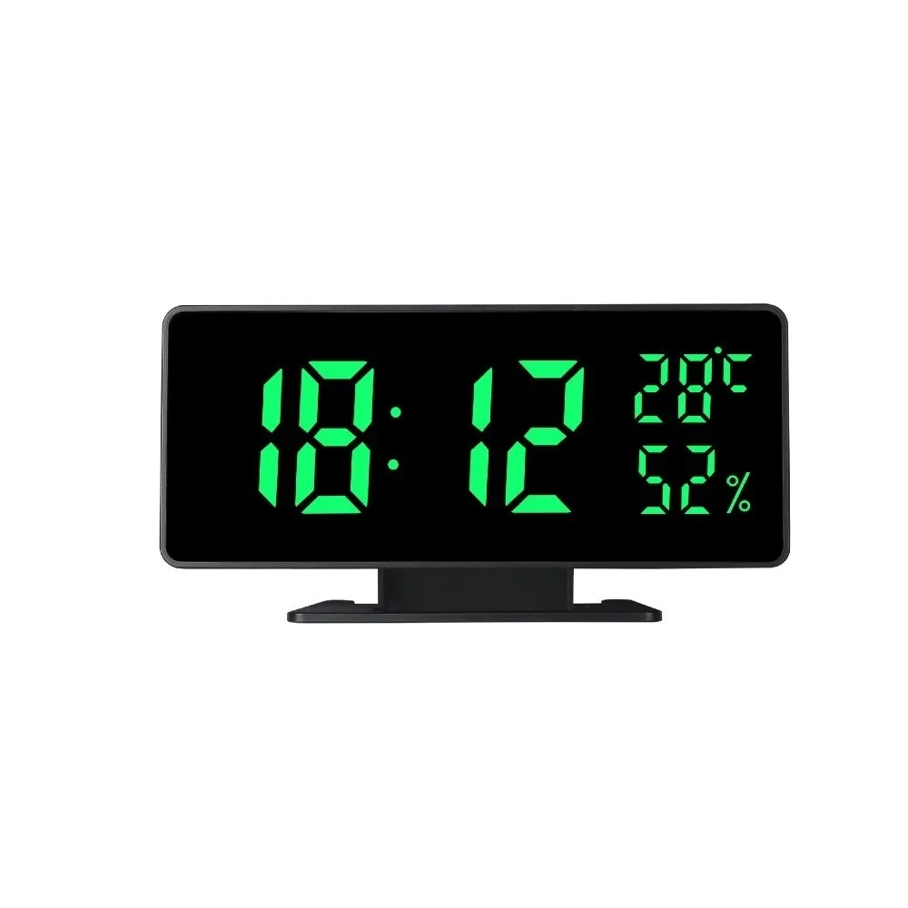 Smart Voice Control Digital Alarm Clock Dual Alarm Temperature Desktop Table Clock Night Mode 12/24H Bedside LED Clock Bedroom
