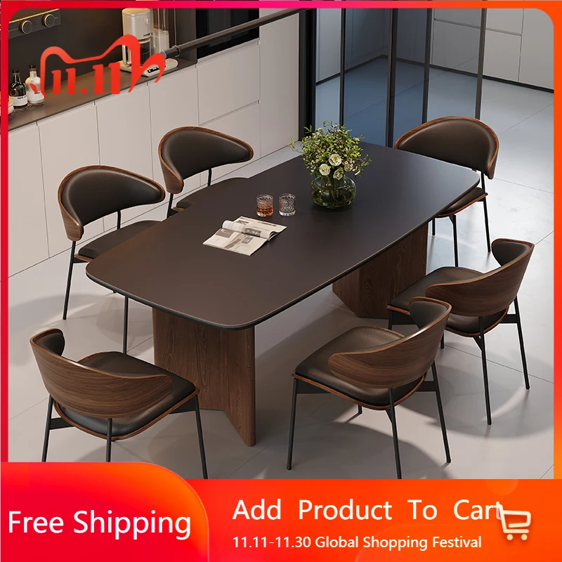 

Французские обеденные столы из цельного дерева, роскошные прямоугольные винтажные современные обеденные столы для гостиной, скандинавские колышки Mesas Portatil Furniture