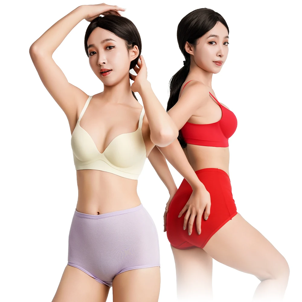 3Pcs Women Cotton High Waist Panties Breathable Briefs Plus Size Lingerie Seamless Ladies Panty Underpants Oversize Underwear