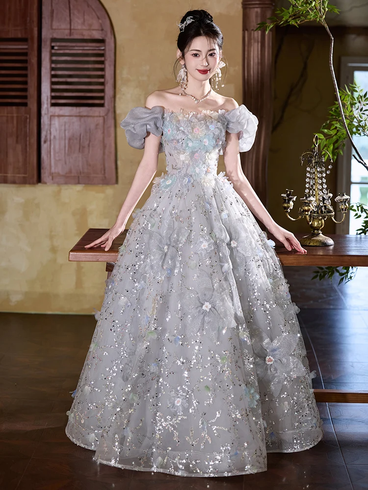 Ele Princ Dr for Women's Birthday Par Banquet Host فستان سهرة للفتيات أنيق كوري Sle مصنوع يدويًا