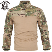 SINAIRSOFT Tactical Gen2 Assault T-Shirts CP Camouflage Long Sleeve Hunting Airsoft Paintball Shirt Sport Clothes
