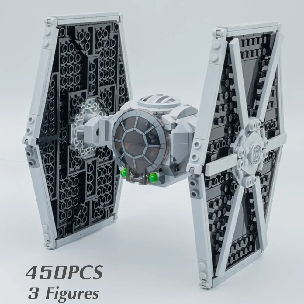 MOC 432pcs Space War Series Tie Fighter DIY Building Blocks Sets With 3 Figures Educational Compatible Toys for Children