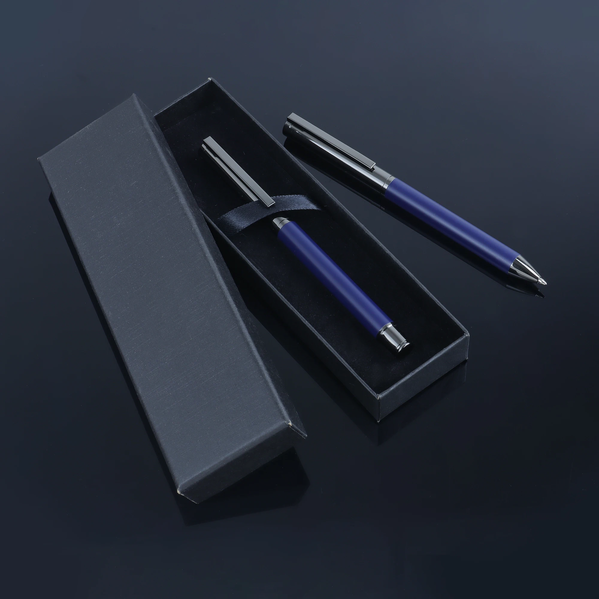 2pcs/1Box Business Pen Set, Including 1 rollerball &1ballpoint Pen, Great Gift Box, Writing Smoothly,Suitable For School Season