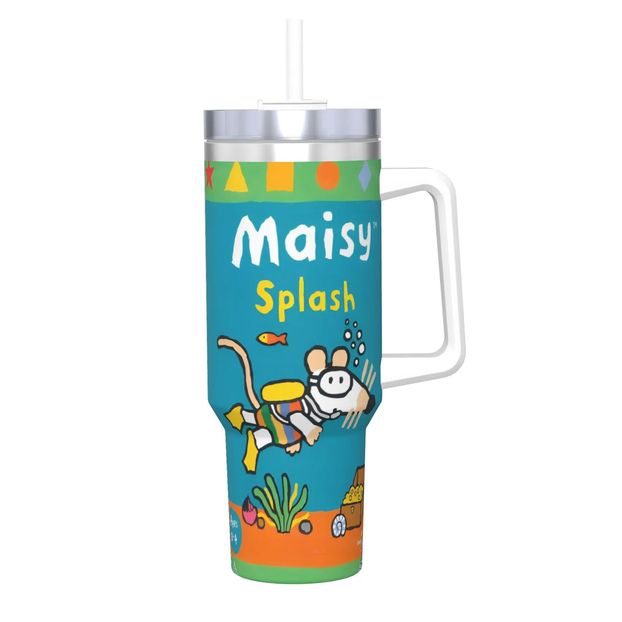 Maisy Mouse 40oz Tumbler Stainless Steel Double Wall Vacuum Insulated  Cup With Straw