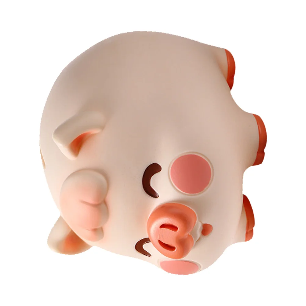 

Realistic Design Kids Saving Jar Sturdy Shatterproof Vinyl Pig Bank Cute Coin Collector for Home School Travel Compact Size