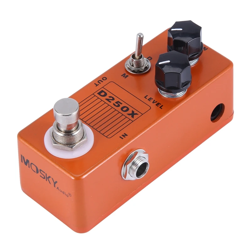 Imagem -06 - Mosky D250x Mini Overdrive Preamp Pedal Efeito Guitarra com Verdadeiro Interruptor de Desvio