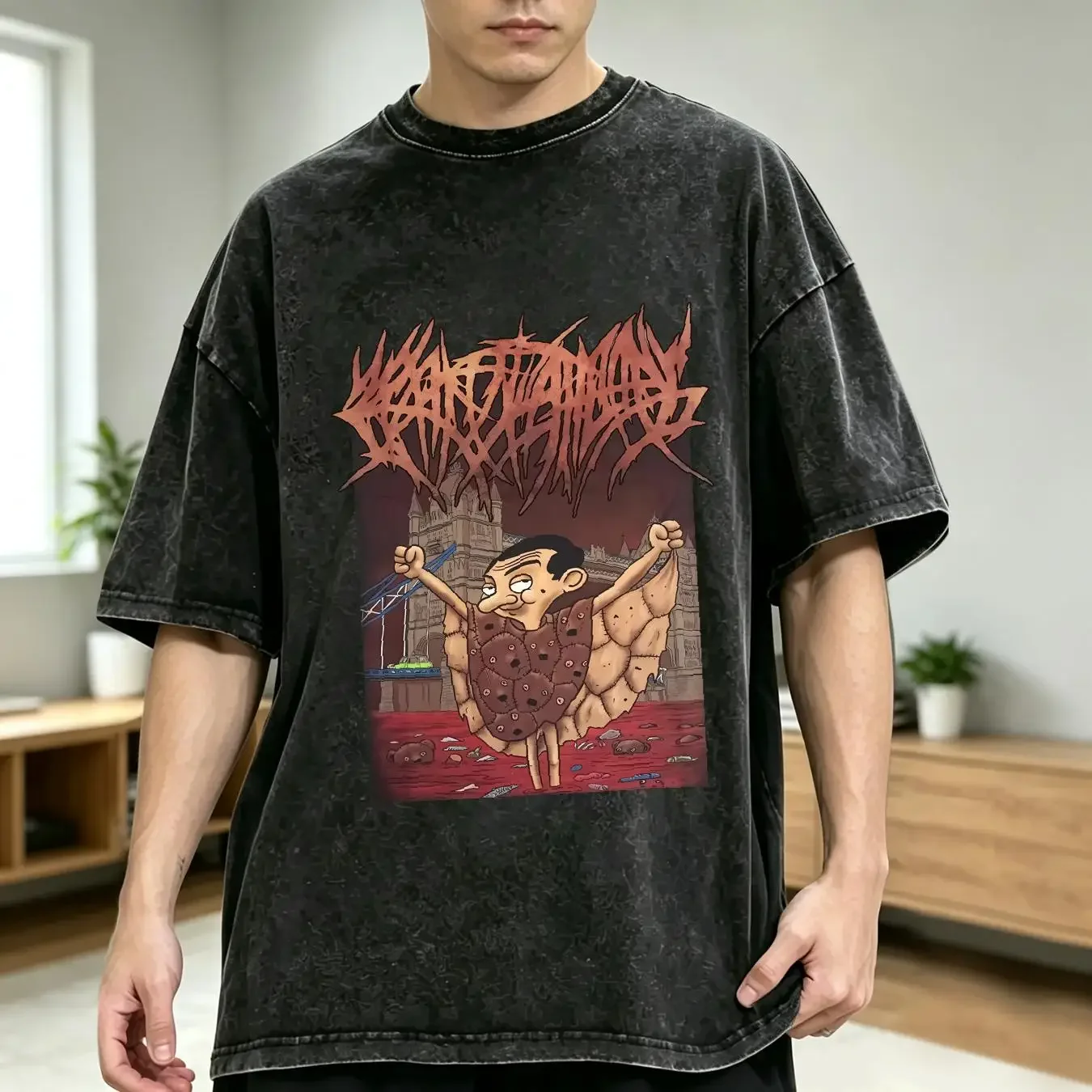 washed T Shirt Crepitation Size L Brutal Mind Lividity Devourment Cerebral Effusion vintage Washed Casual Unisex Versatile
