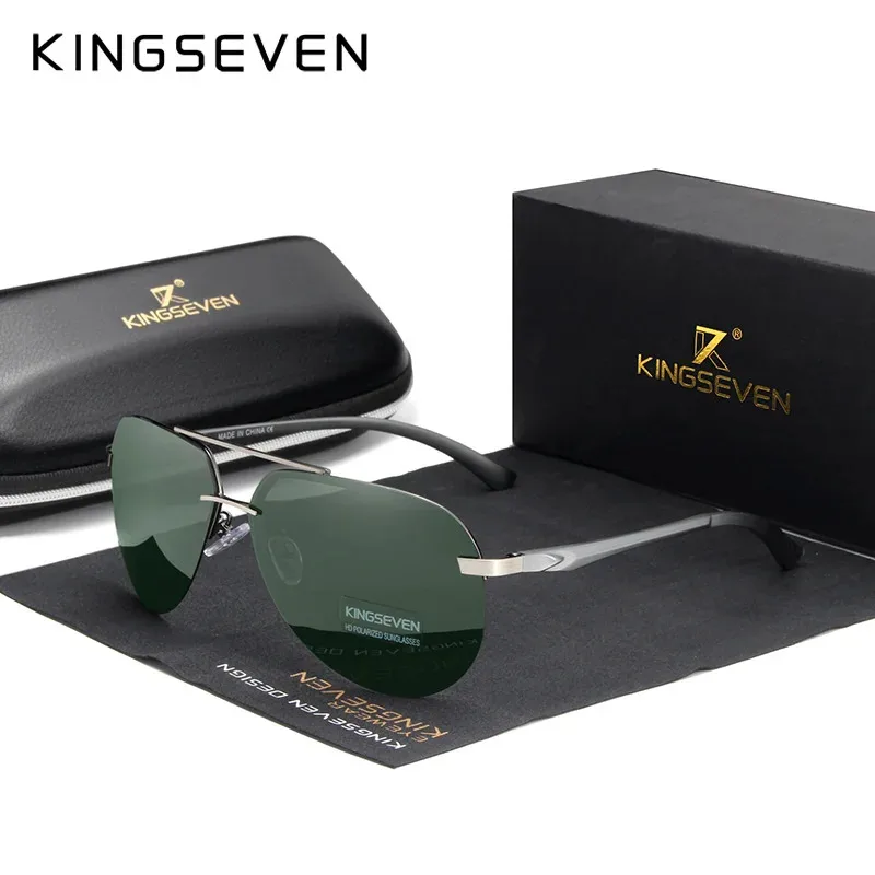 نظارات Kingseven الراقية بدون إطار، اختيار عصري وعصري، مع تصميم خفيف الوزن يجلب سحرًا وأناقة لا مثيل لها، مما يعزز صورةك بشكل مثالي