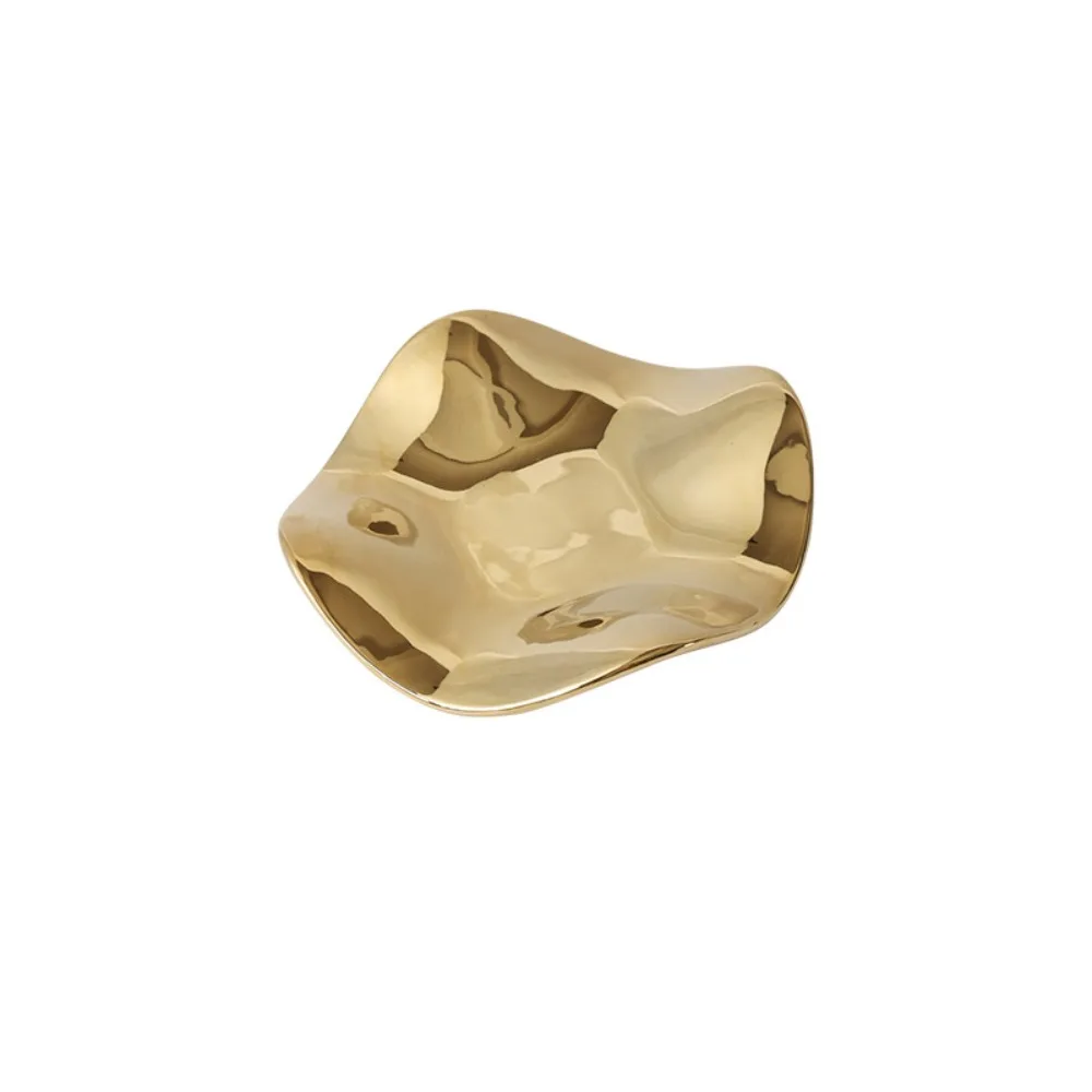 

Home Decoration Ceramic Jewelry Display Tray Flower Shaped Ins Style Storage Plate Crafts Irregular Decorative Plate Kitchen