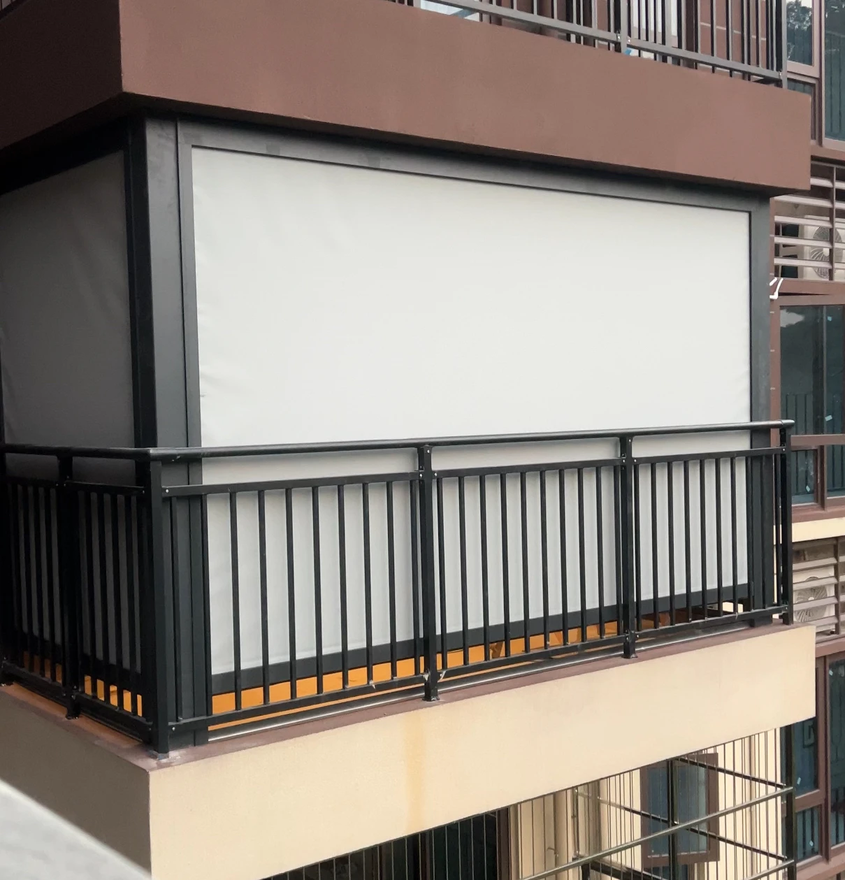 Waterproof Windproof Electric Motorized Zip Blinds Outdoor Screen Window Patio Balcony Roller Blinds