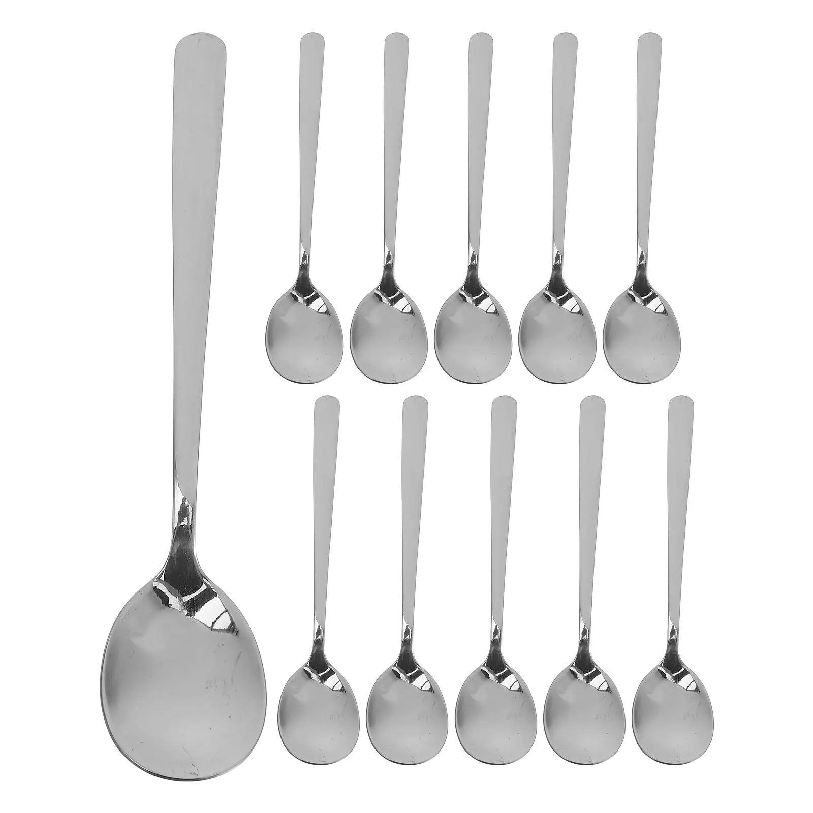 12Pcs Stainless Steel Mini Teaspoons Thickened Weighted Design for Coffee Bar Stirring Hot Tea Mixing Soup Dessert Serving Daily