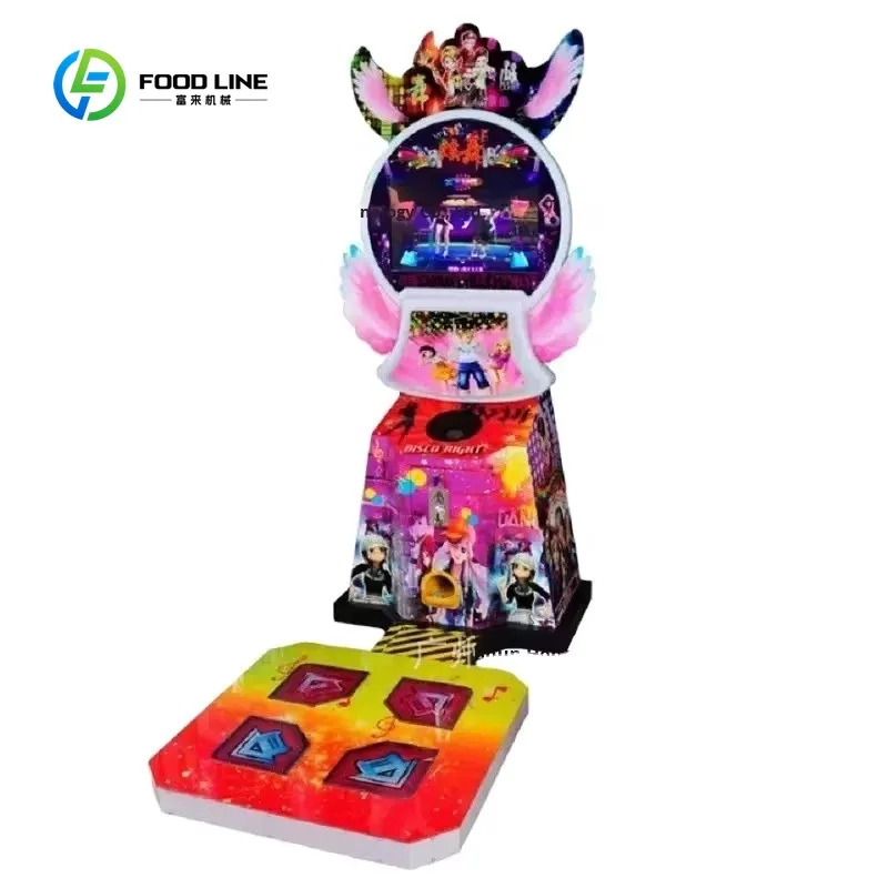 Customized Arcade Game Equipment Dancing Machine Simulator Coin-Operated Amusement Machine Double Player Wood Material