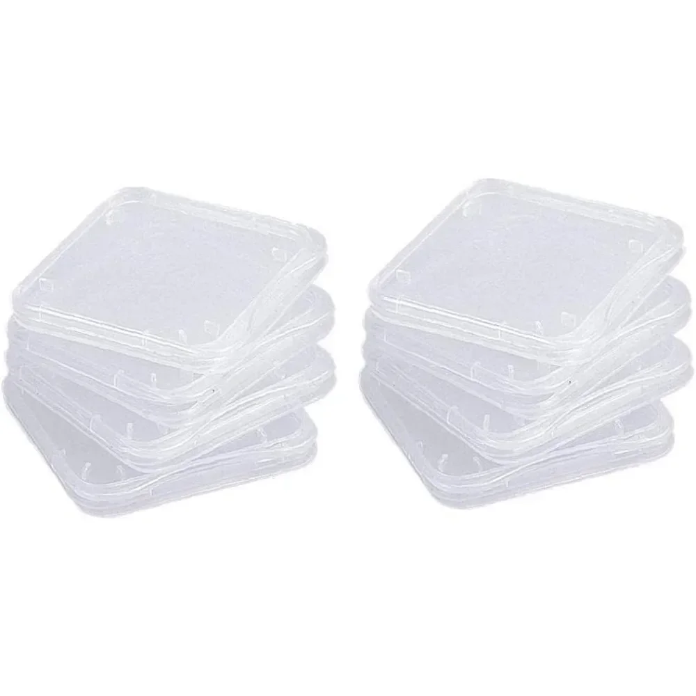 10Pcs Transparent SD Card Case Holder, Durable Storage Box for SD/Micro SD/SDHC/SDXC Memory Cards
