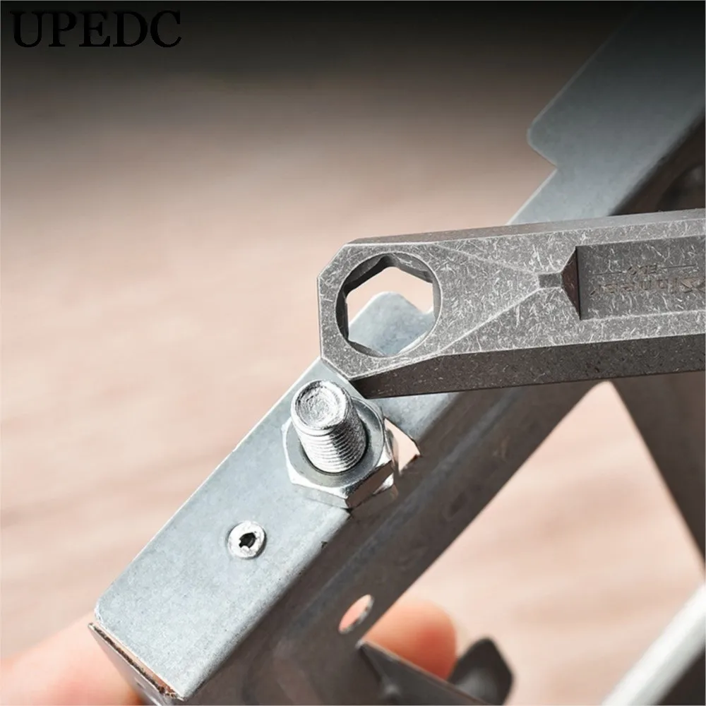 UPEDC Titanium Alloy Ruler EDC Outdoor Tool Crowbar Wrench Multifunctional Tool Pry Bar EDC