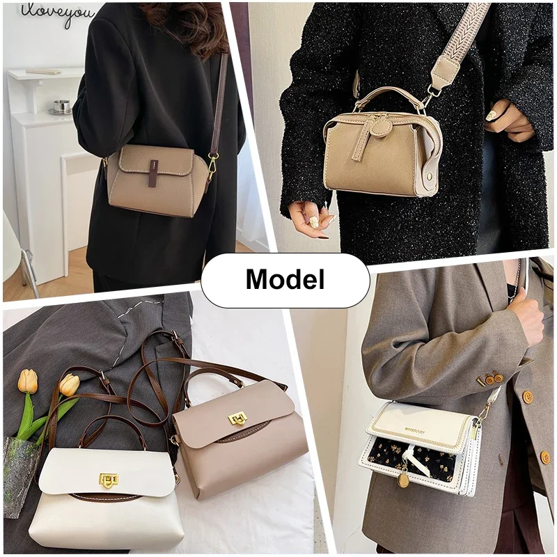 Hand Making Square Bag Set Hand Stitching Bag PU Leather Diy Handmade Kit Sewing Material Sewing Craft Kits for Bag Accessories