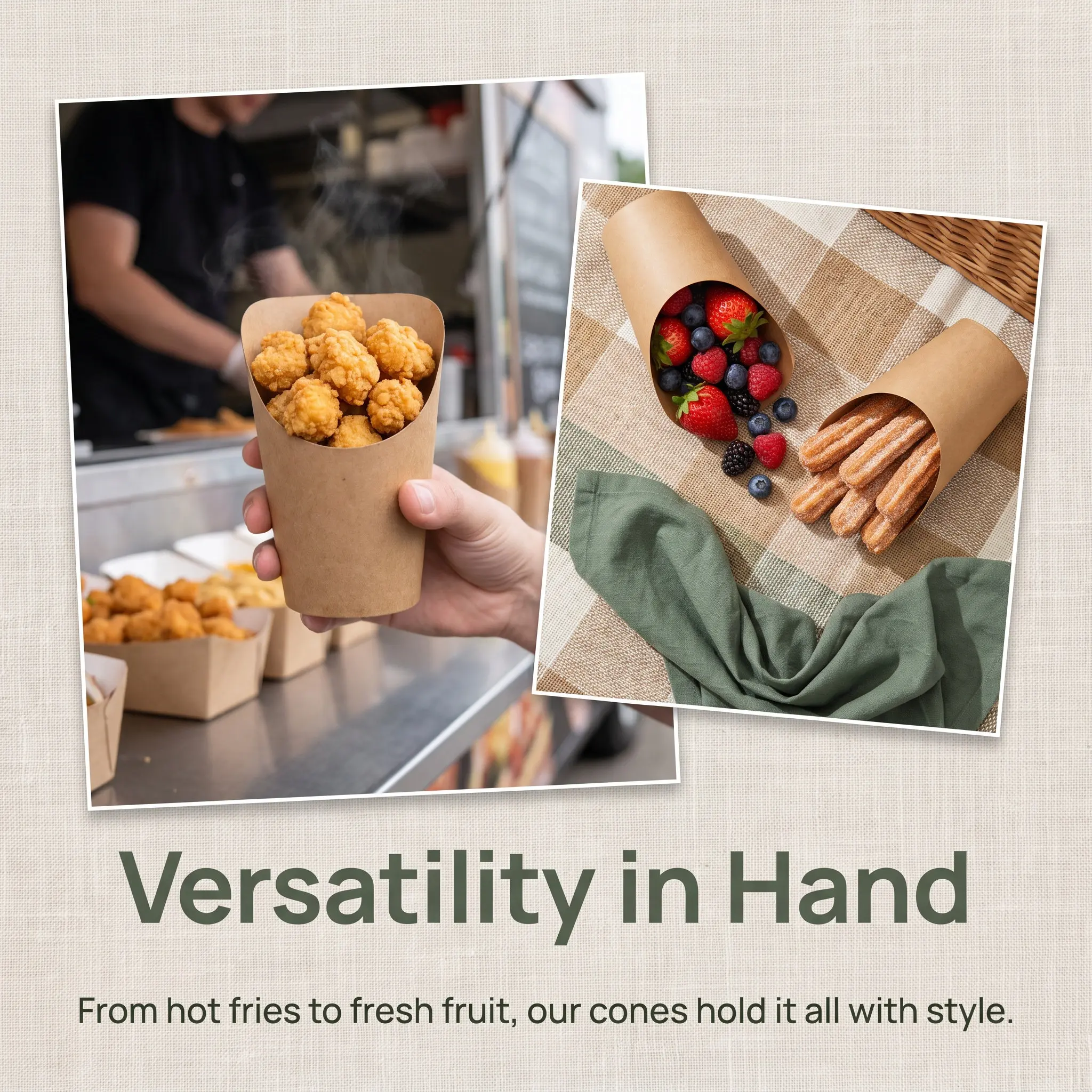 Food Day Snacks - 50Pcs Snack Packaging Boxes Kraft Paper