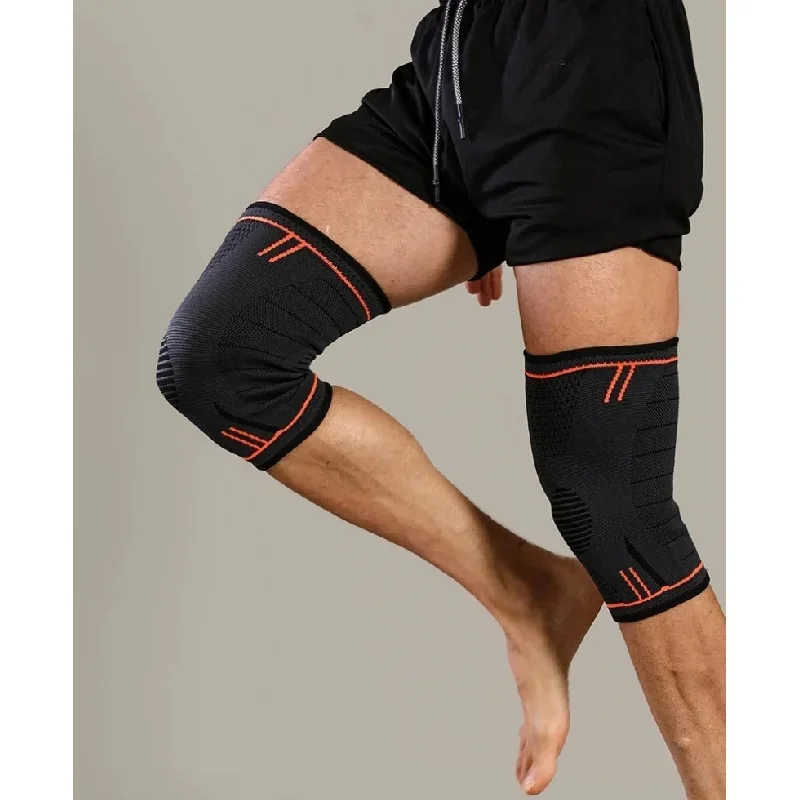 A pair of Sports knee pads, breathable, non-slip, high elasticity, suitable for outdoor hiking, running, cycling, and fitness
