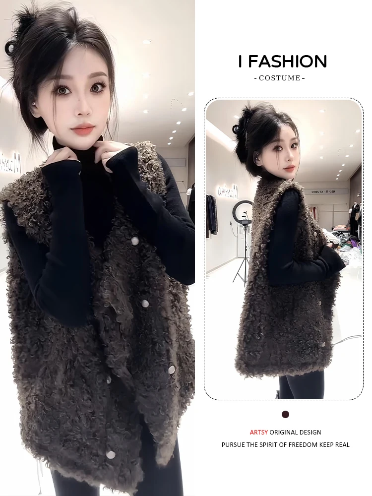 Thiened Fce – gilet Svel pour femme, vêtement d'extérieur chaud d'hiver, longueur Sli pour les déplacements, fort Index de chauffage