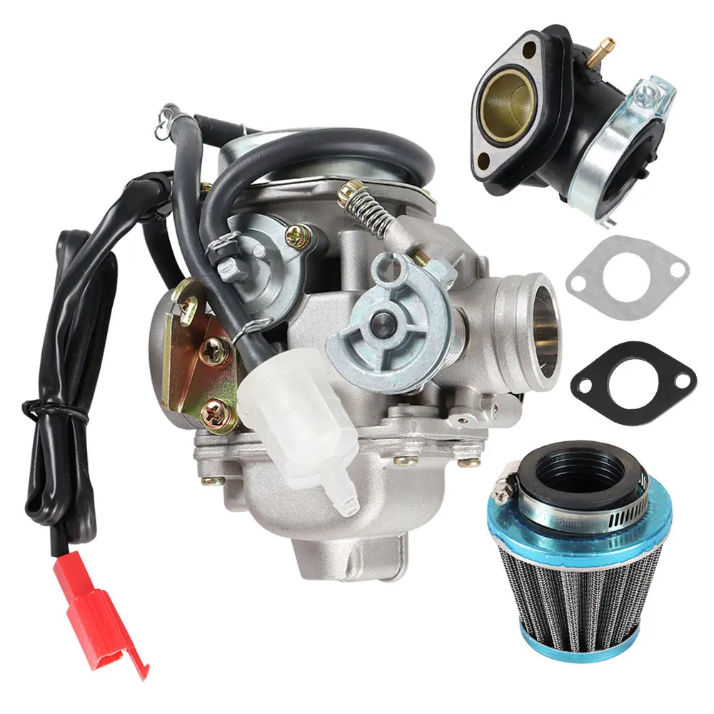 24mm PD24J Carburetor & High-performance manifold for Scooter Moped ATV QUAD GY6 125 150 152QMI 157QMJ