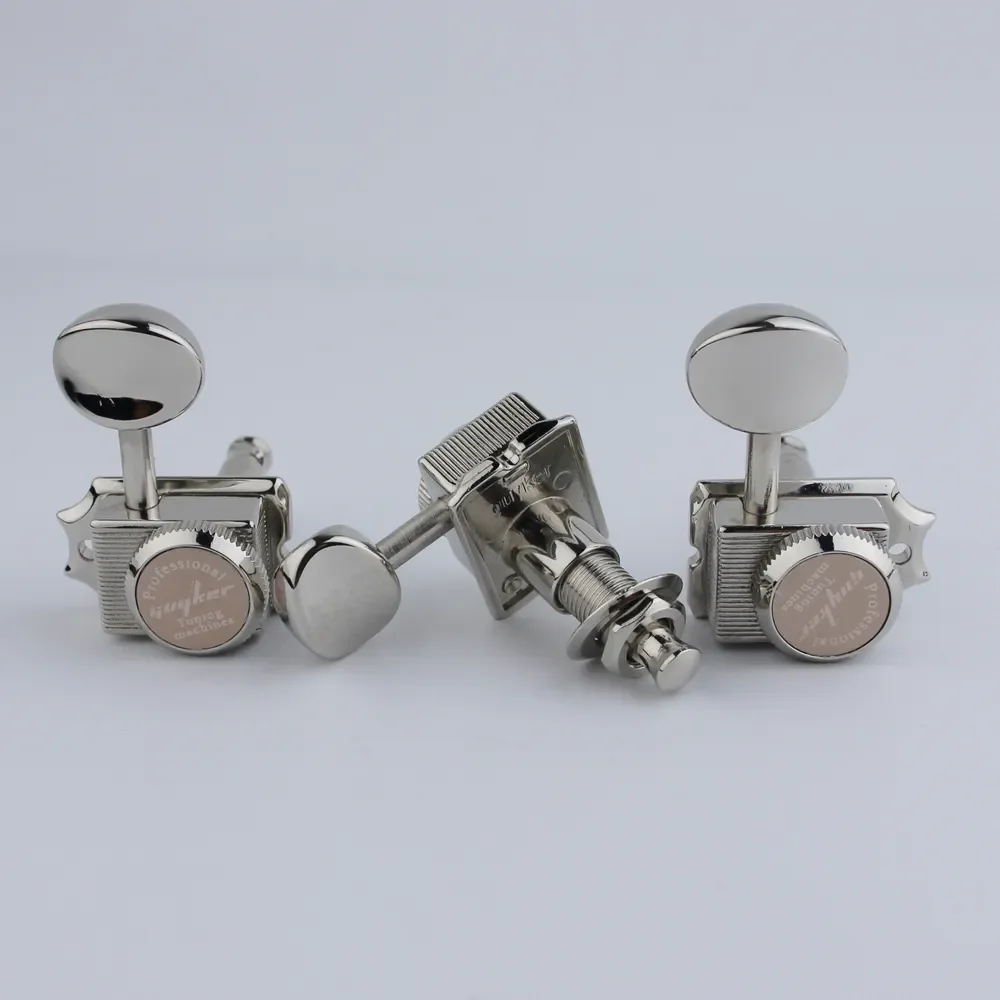 

Vintage Nickel/Chrome Locking String Tuners Nut Style Electric Guitar Machine Heads For ST TL Guitar Tuning Pegs Gear ratio 1:15