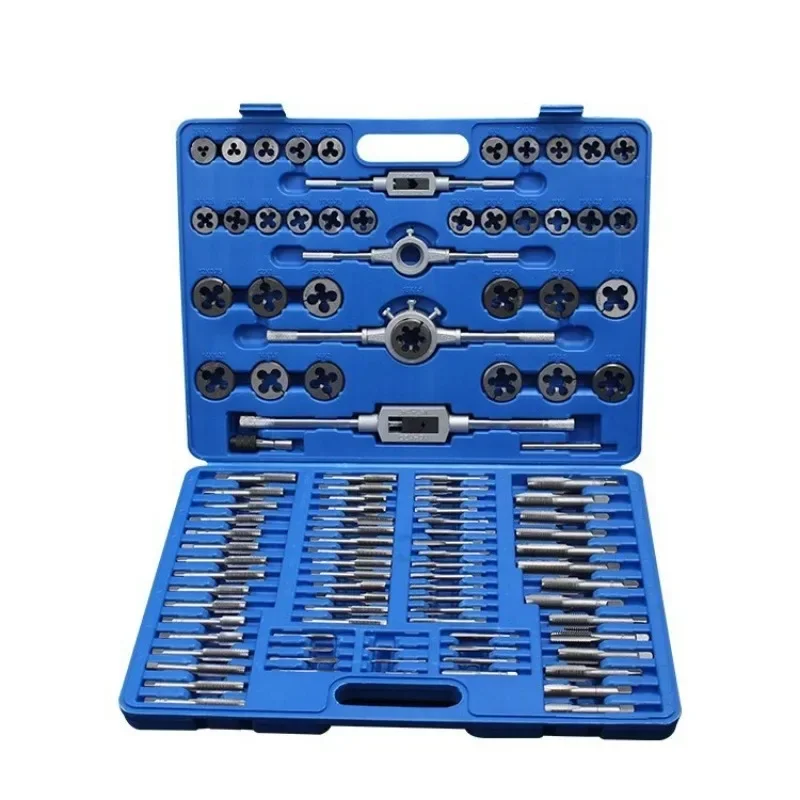 Multifunction Tap and Die Set M3-M12 Metric Screw Thread Plugs Hand Taps Tools Straight Taper Tapping Household Wrench Drill Bit