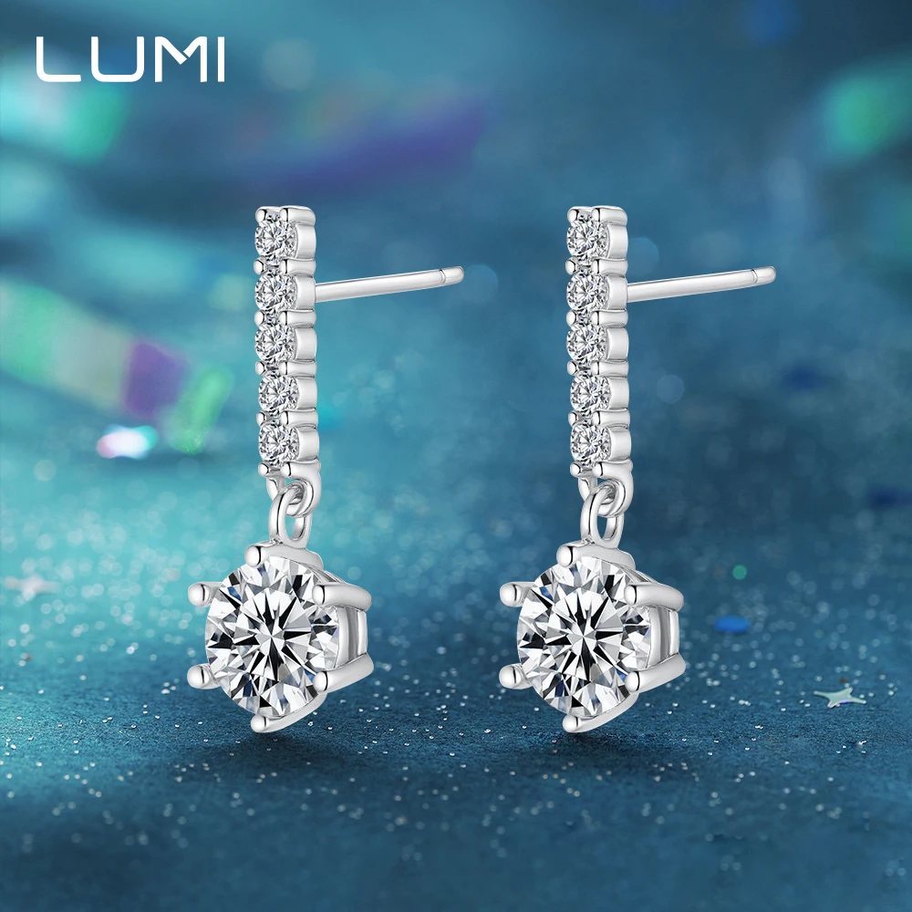 Fashion 1CT Moissanite 925 Sterling Silver Fringe Earrings - Super Beautiful Female Jewelry Wedding Earrings Premium Gifts