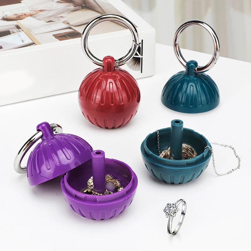 Portable Ring Jewelry Storage Box Sports And Fitness Jewelry Box Portable Jewelry Keychain Storage Box