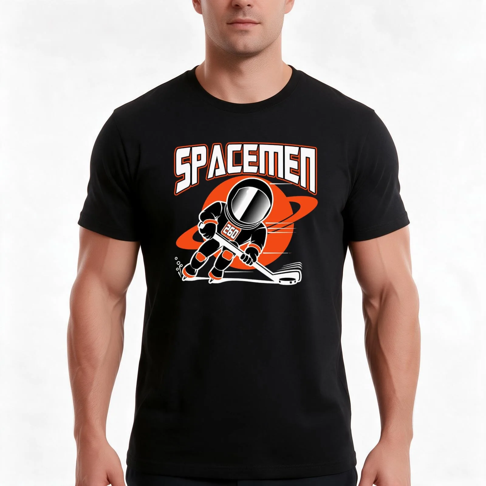 Fort Wayne Spacemen | Junior Hockey T-Shirt, Summer Casual Cotton Tee, Oversized Streetwear Tops, Vintage Graphic Print