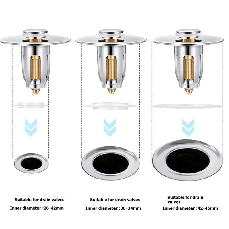 ABKY-Anti-Clog Drain Filter For Bathroom Basins, US Standard Universal -Up Sink Stopper
