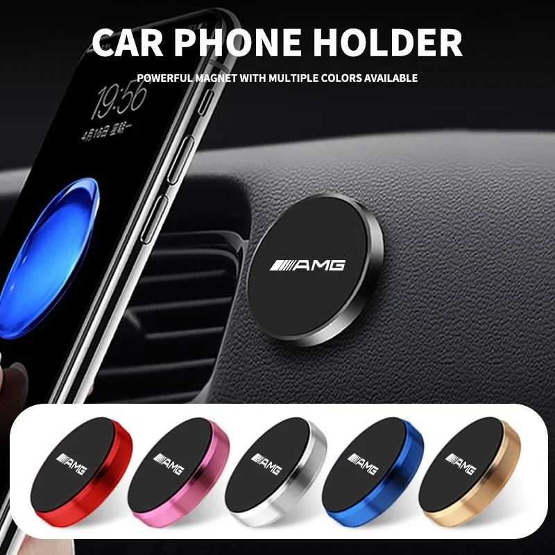 

Magnetic Car Phone Holder Round Strong Magnet Cellphone Stand Car Magnet Sticker For Mercedes Benz AMG A B C E G W212 W213 W214