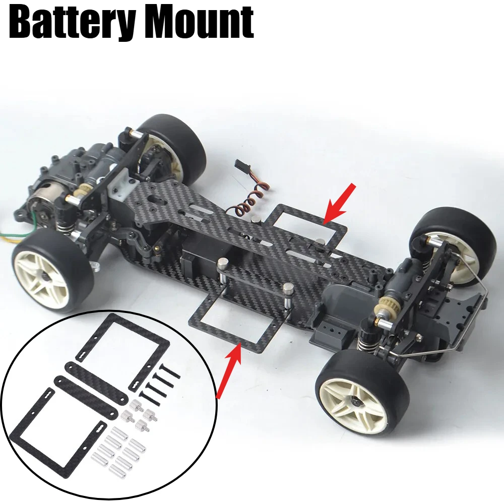 1/10 RC Car Carbon Fiber Battery Tray Plate Base Fit for Tamiya TA03F PRO TA03R TRF TA03RS TRF Chassis Replacement Parts