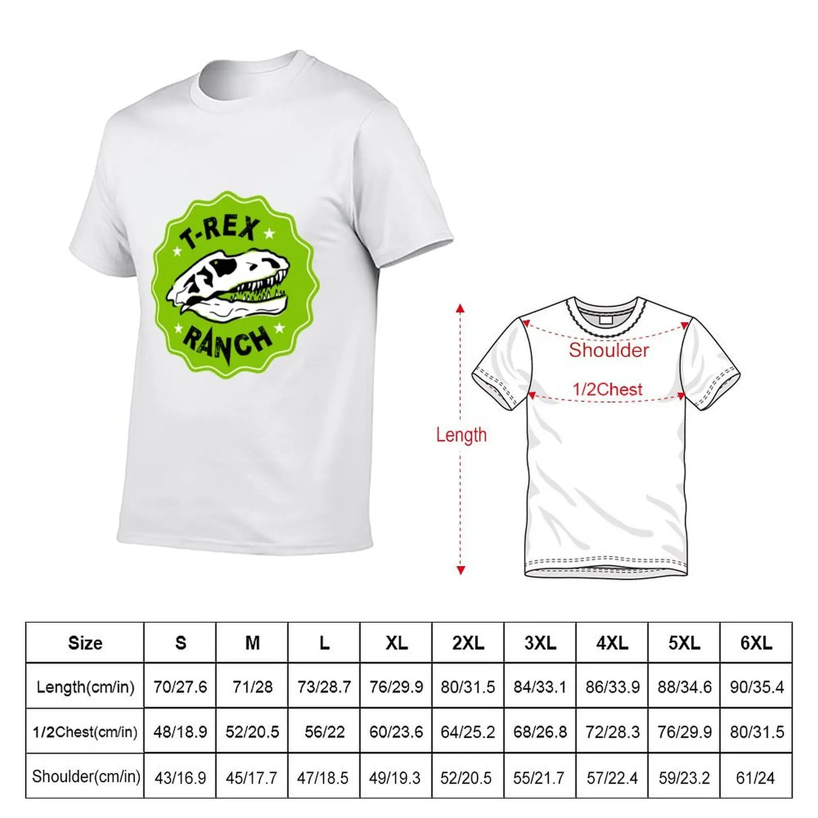 Trex Ranch T-Shirt cotton man t-shirts summer 2026 t shirts men