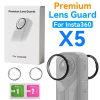 Protector de lente Premium para Insta360 X5, Protector de lente de vidrio, cubierta protectora de lente extraíble para accesorios de cámara Insta 360 X5