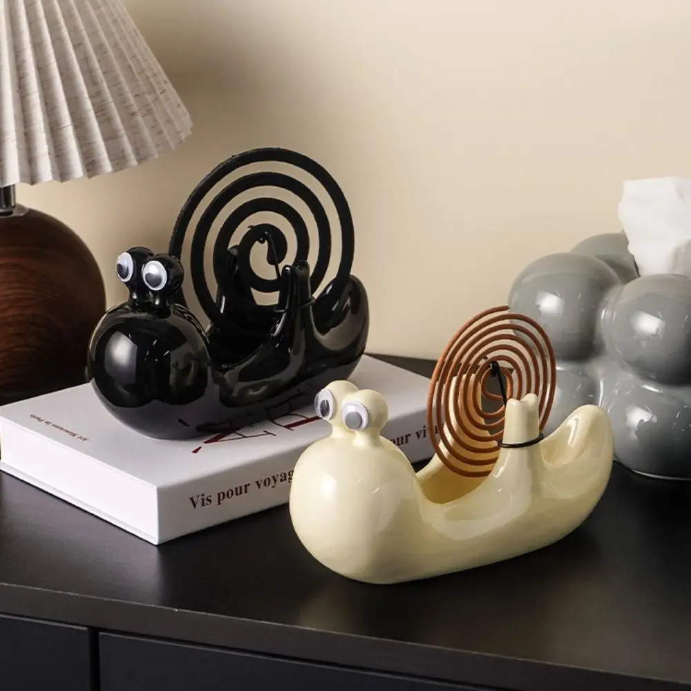 

Ceramic Snail Shape Mosquito Incense Rack Cute Creative Mosquito Incense Base Anti Scalding Modern Mosquito Incense Bracket