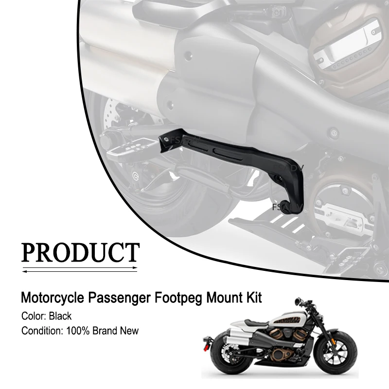 NEW Motorcycle Passenger Foot Peg Rests Footpeg Support Kit Heat Shield Cover FOR SPORTSTER S 1250 RH1250 RH 1250 2021 2022