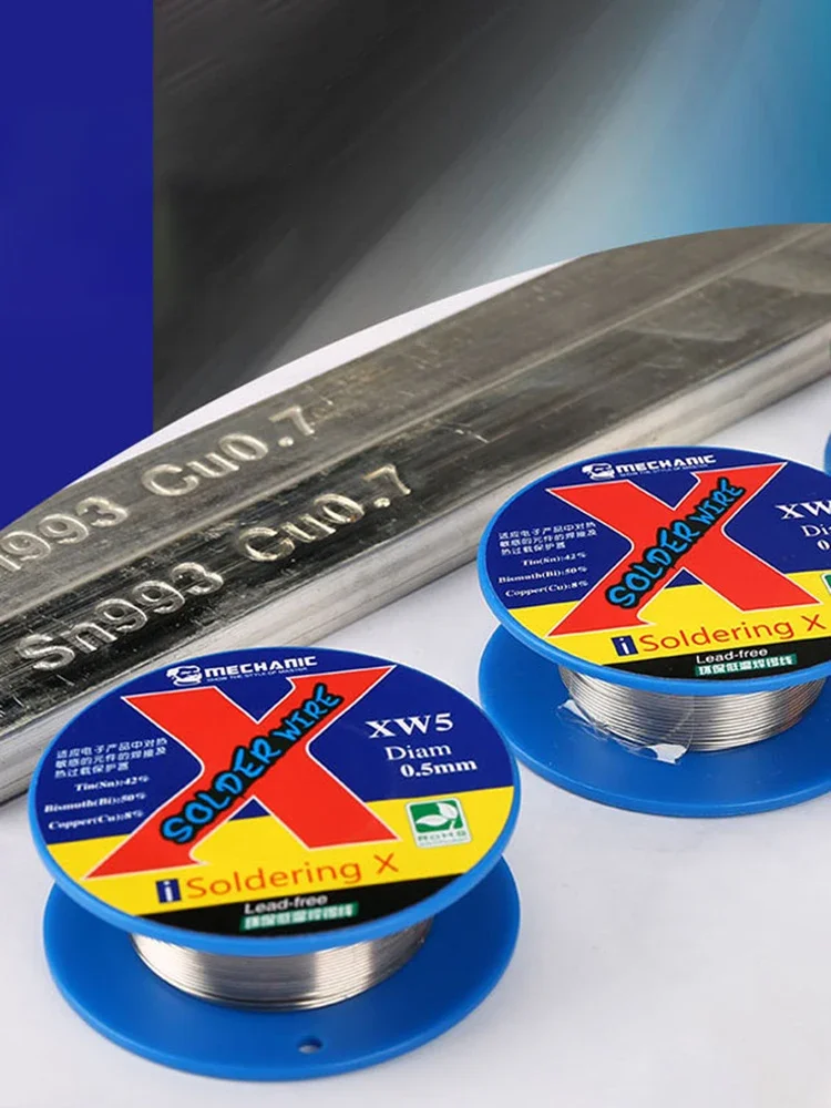 Mechanic low temperature soldering wire 138 ℃ 40G lead-free 0.5 0.6MM for iPhone X XS XR XS Max repair solder Welding Tin wire