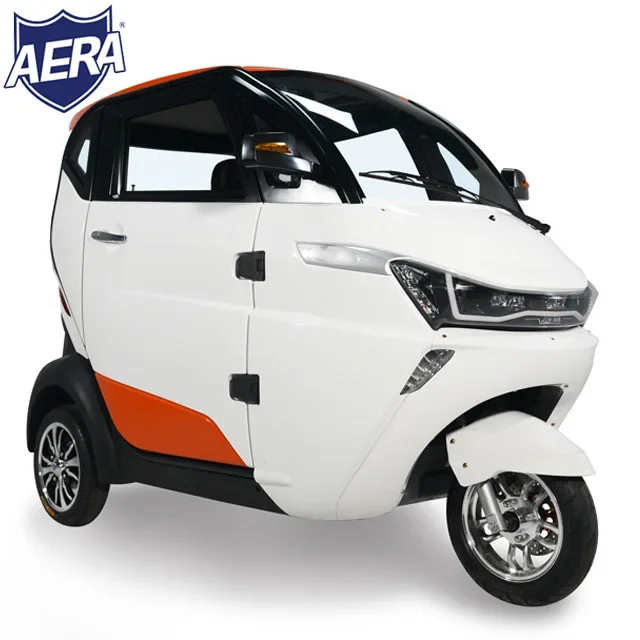 AERA-J1 EEC Cheap Mini Motorized 3 Wheel Enclosed Cabin adult electric tricycle with battery vehicles