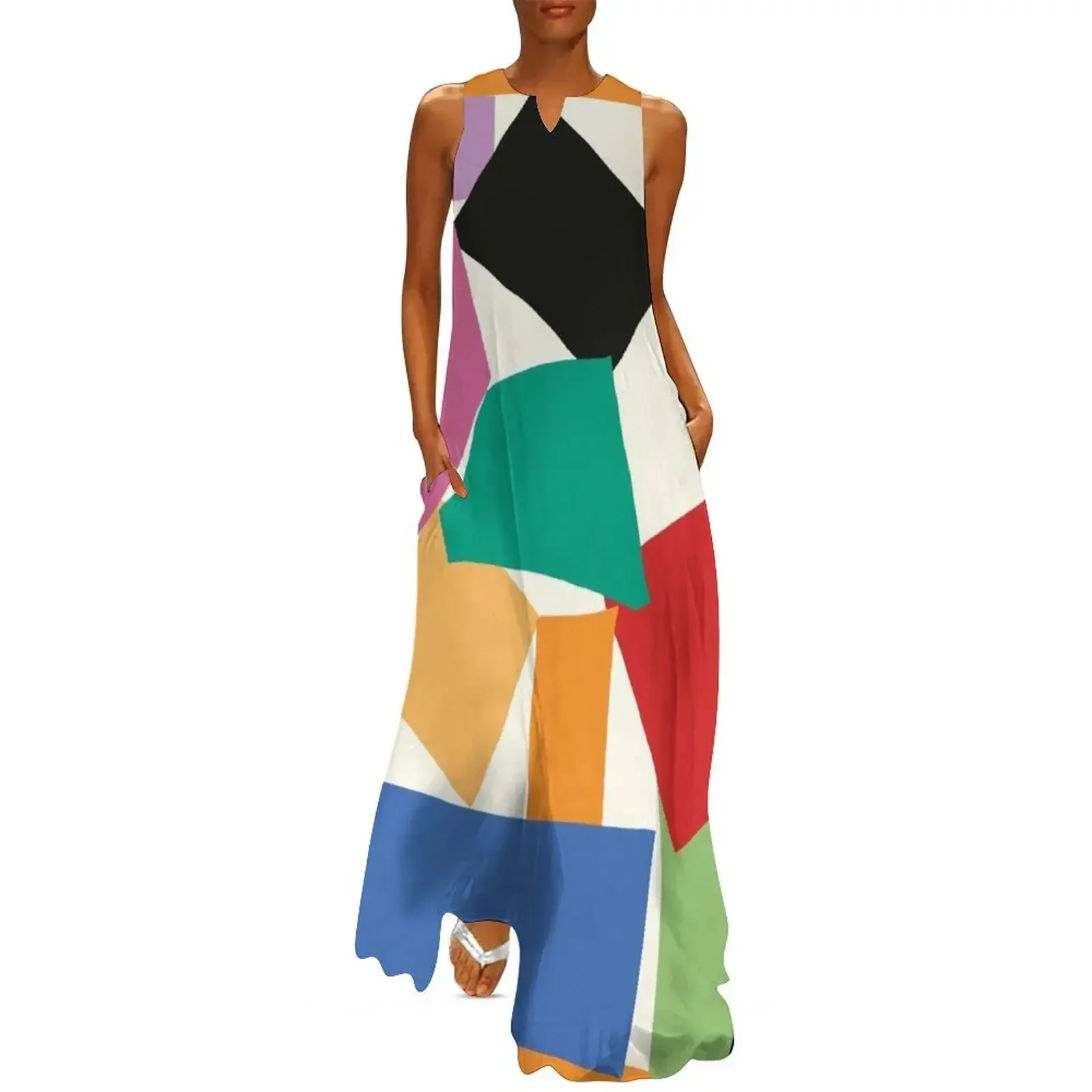 

Colorful Collage Matisse Inspired Long Dress long sleeve dresses Dance dresses dress for woman dress for women 2025