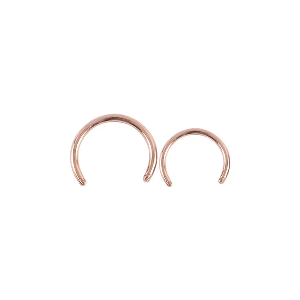 Hip Hop Bling Gifts Women U Shape Earrings Piercing Nose Ring Body Jewelry Septum Rings Stainless Steel