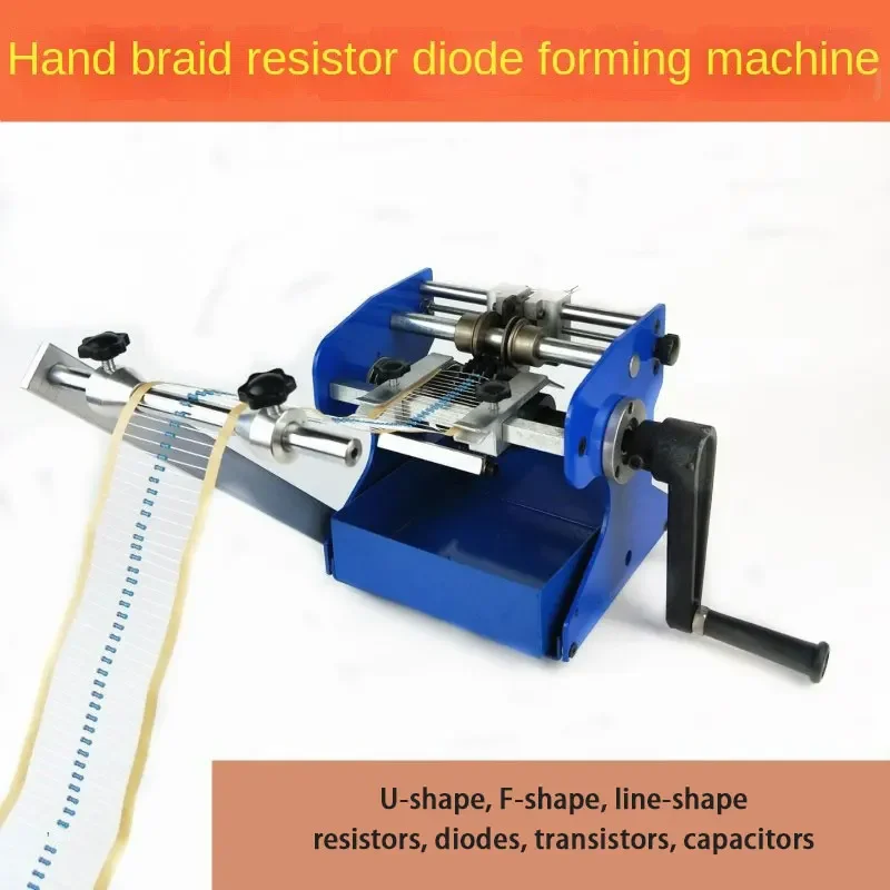 Máquina formadora de resistores, máquina formadora de fita, máquina formadora de resistência com manivela manual