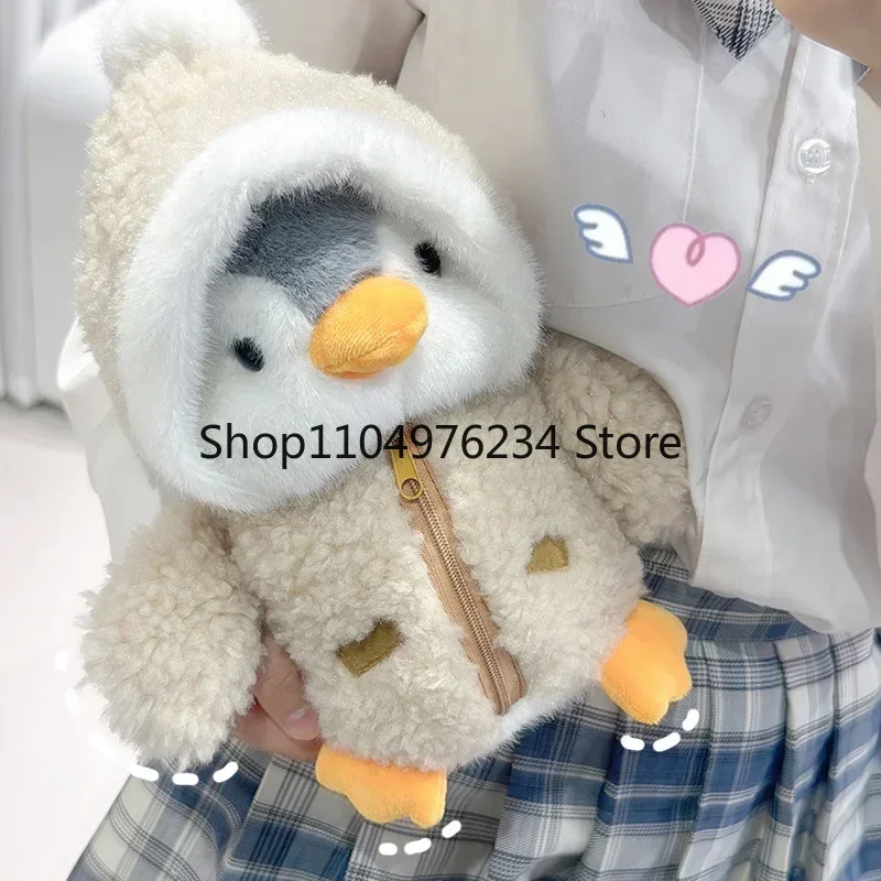 جديد لطيف البطريق ألعاب من نسيج مخملي الطفل مريح النوم دمية رقيق البطريق يرتدي الملابس القبعات محشوة الحيوان وسادة هدايا عيد الميلاد